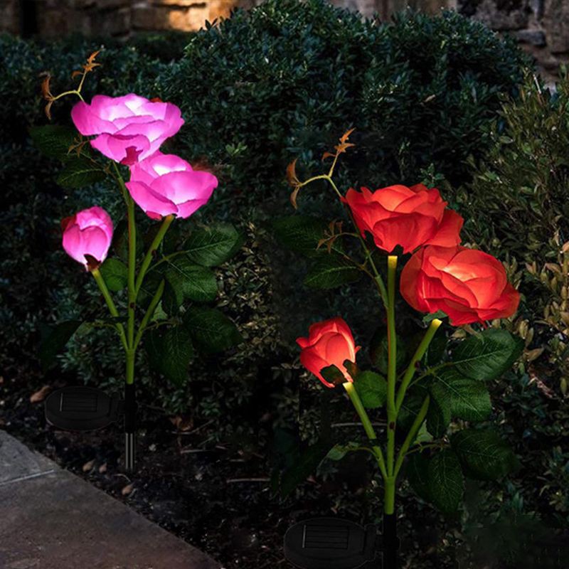 YD21-Outdoor Solar Art Rose LED Lawn Light