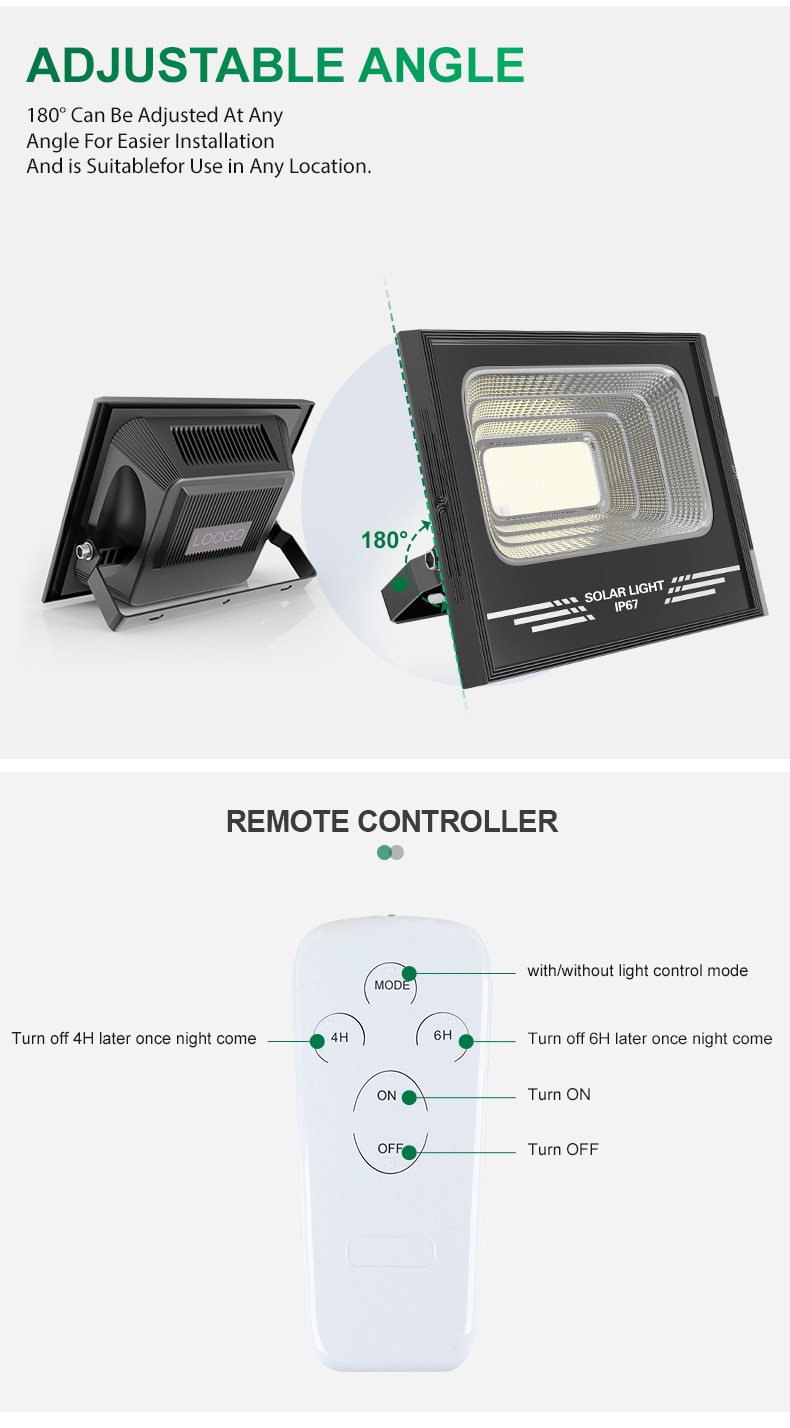 YD104-Solar Floodlight Waterproof Long Lifespan 2835 Leds Low Price