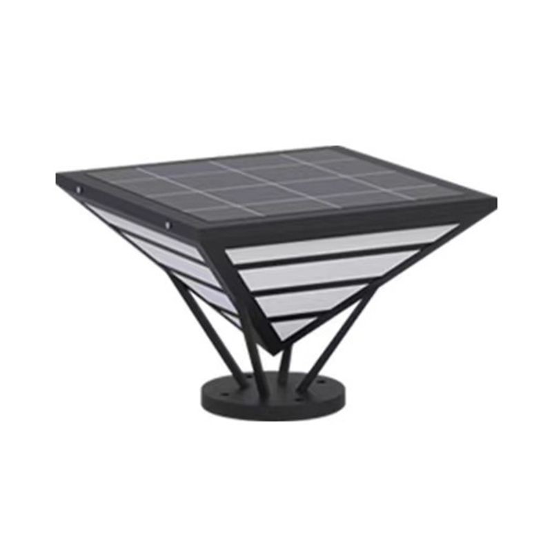 YD78-Cone Shape Metal Solar Pillar Lamp Modern 