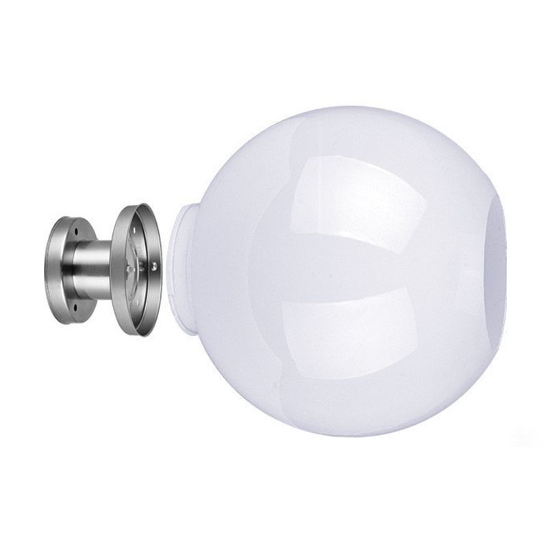 YD98-White Solar Pillar Lamp with Round Acrylic Shape