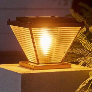 YD69-Outdoor Solar Post Light Brass Outdoor Light