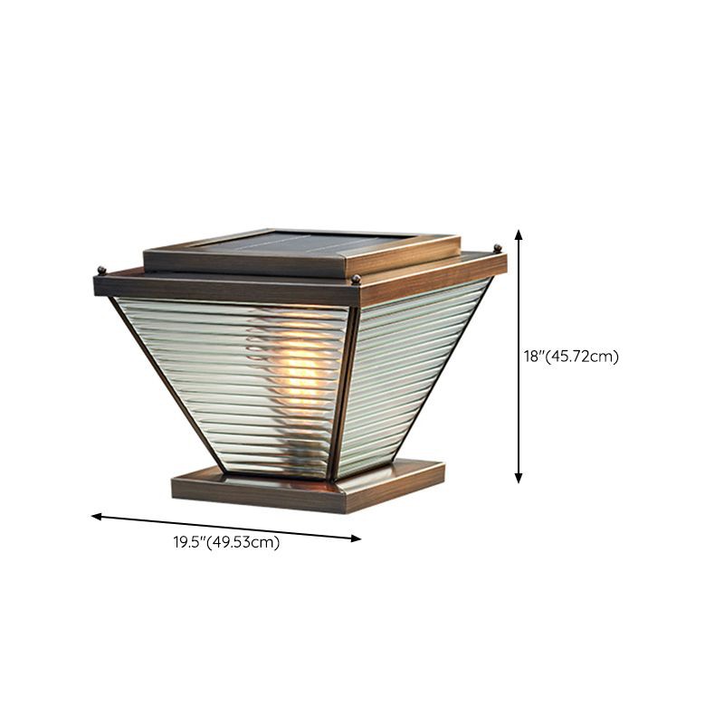 YD69-Outdoor Solar Post Light Brass Outdoor Light