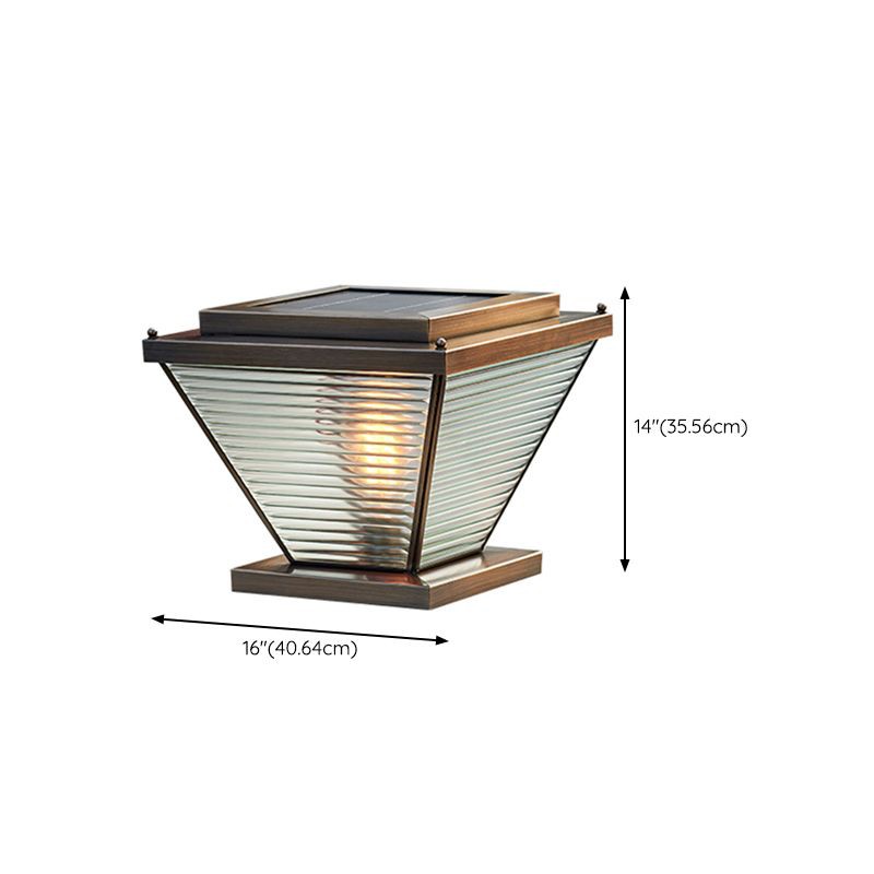 YD69-Outdoor Solar Post Light Brass Outdoor Light