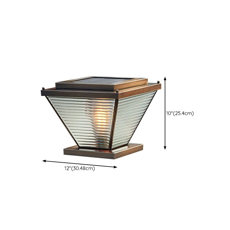 YD69-Outdoor Solar Post Light Brass Outdoor Light