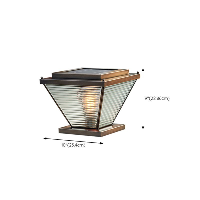 YD69-Outdoor Solar Post Light Brass Outdoor Light