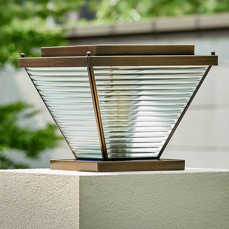 YD69-Outdoor Solar Post Light Brass Outdoor Light