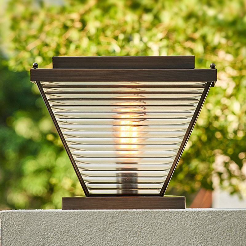 YD69-Outdoor Solar Post Light Brass Outdoor Light