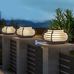 YD113-solar energy Metal Round Shape Outdoor Light Modern Style 