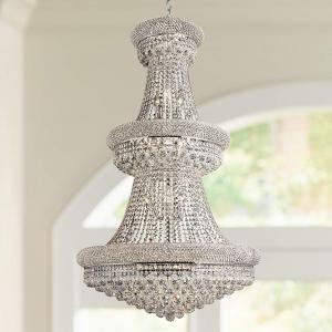 Three-layer chrome crystal chandelier