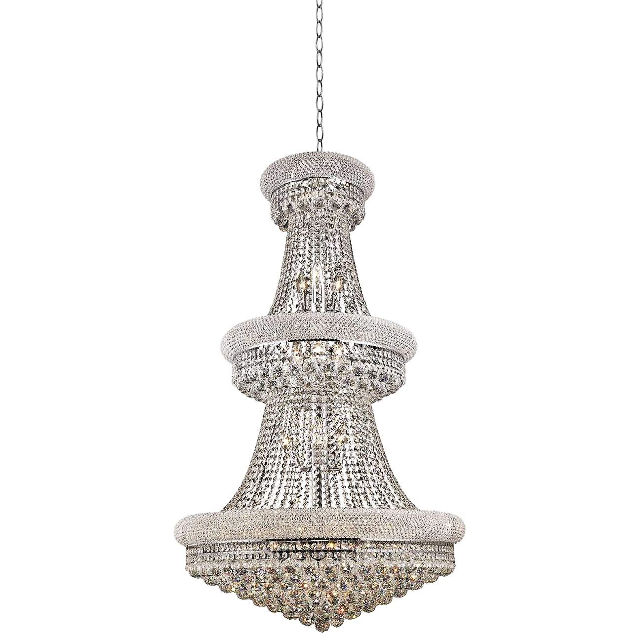 Three-layer chrome crystal chandelier