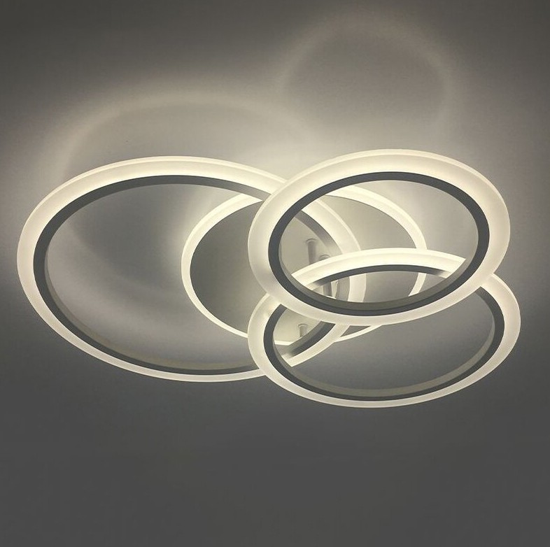 Three-ring acrylic ceiling light