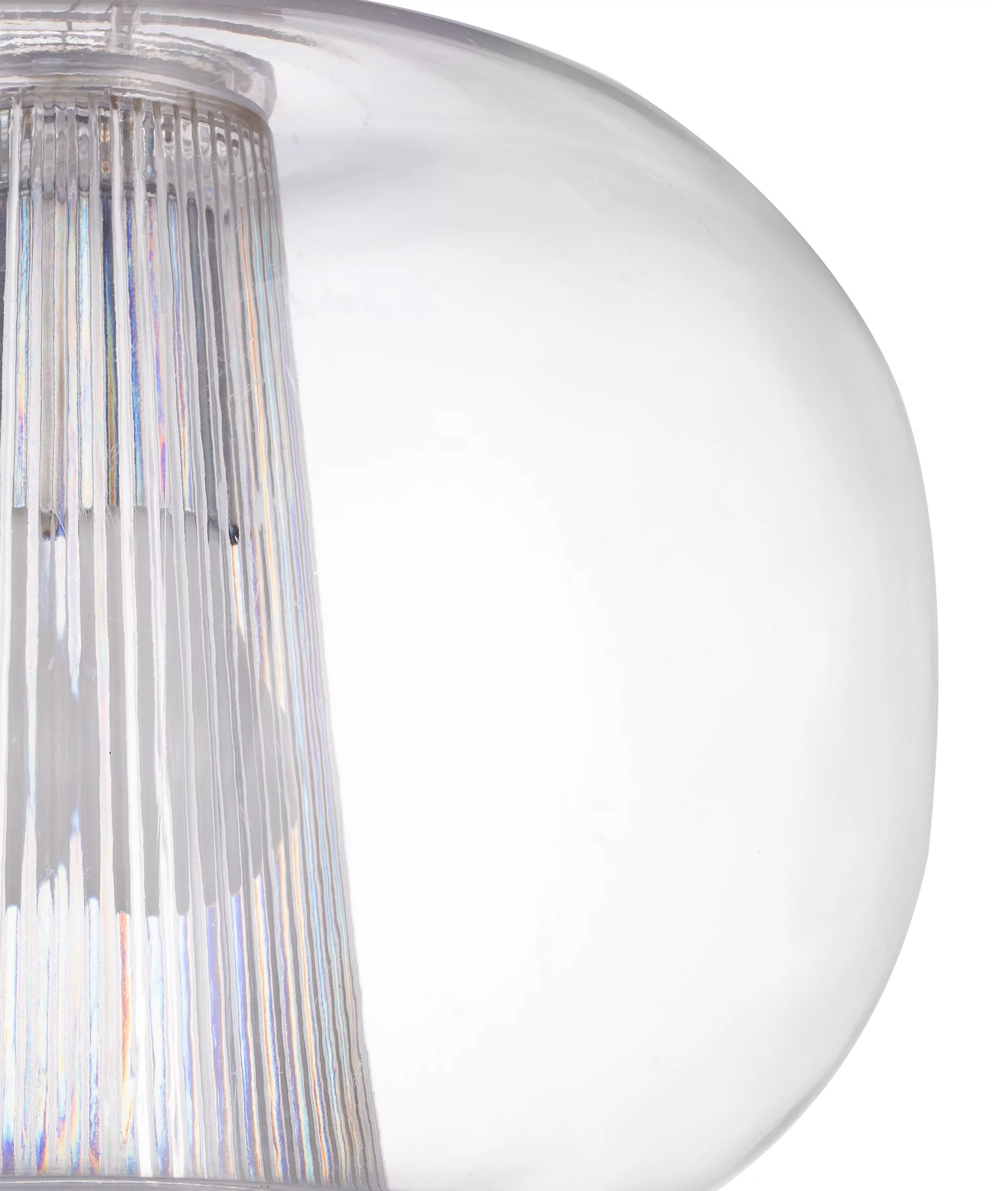 Transparent corrugated dome ceiling light