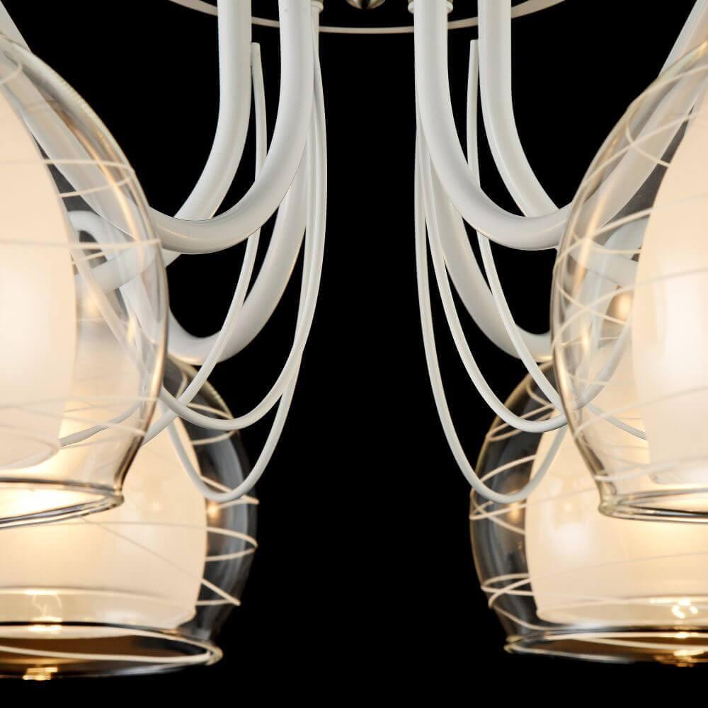 Transparent milky white lampshade ceiling lamp