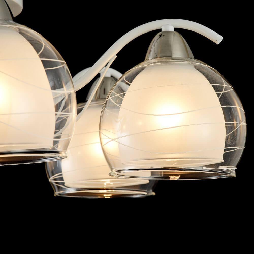 Transparent milky white lampshade ceiling lamp