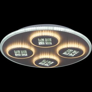 Ultra-thin round 3CCT crystal ceiling lamp