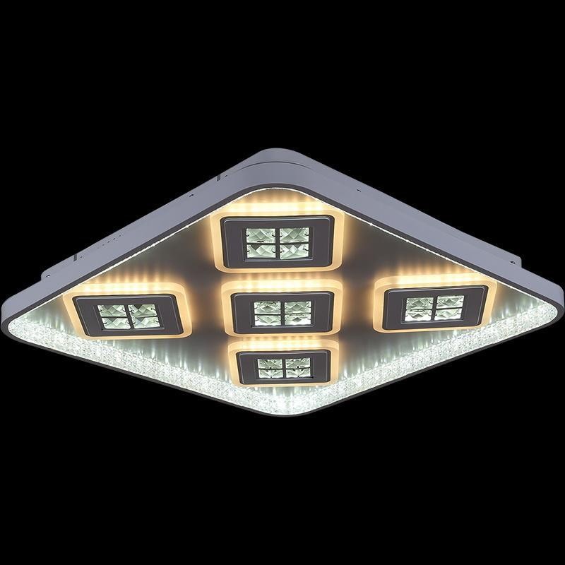 Ultra-thin square inner luminous crystal ceiling lamp