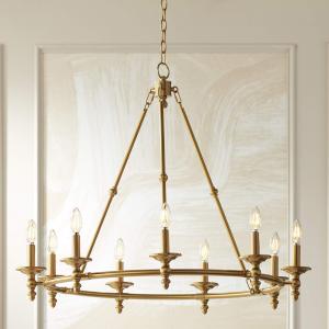 Warm gold ring chandelier