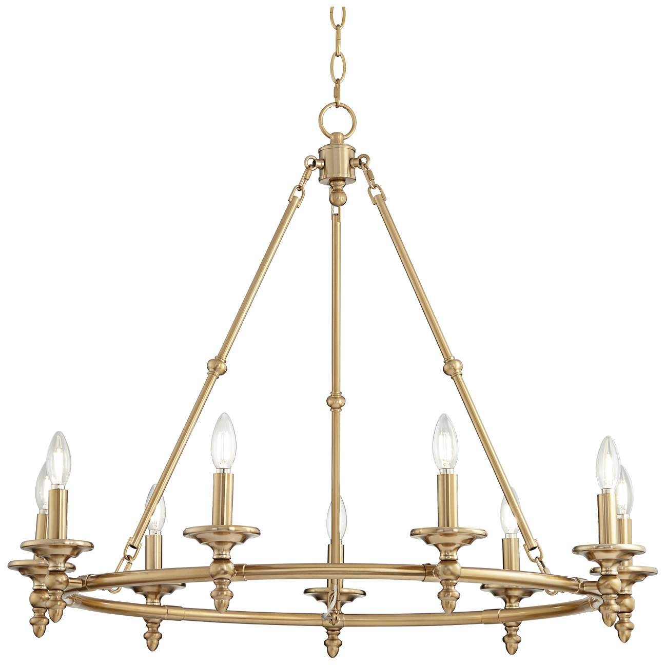 Warm gold ring chandelier