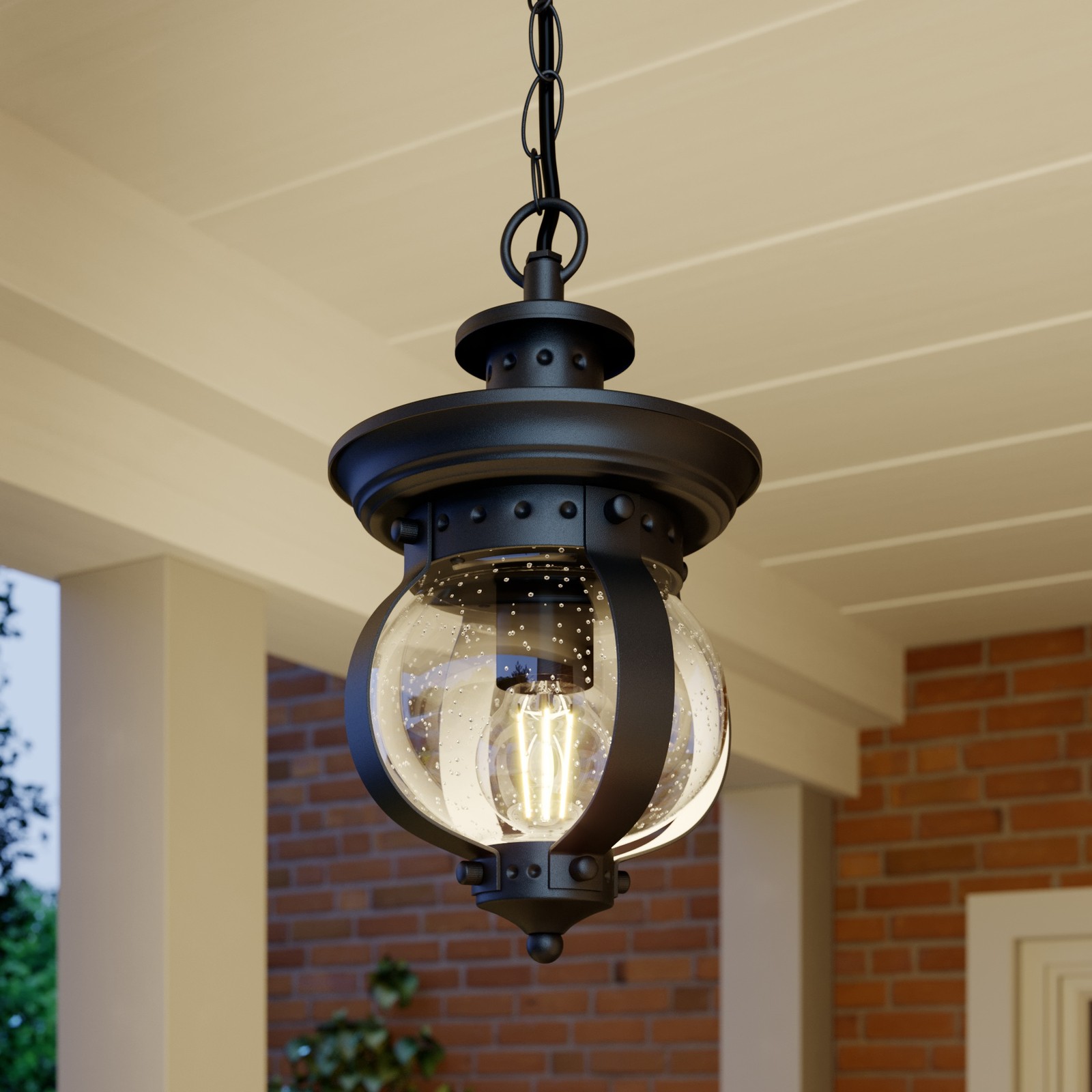 YD158-Waterproof outdoor semicircular LED pendant lamp