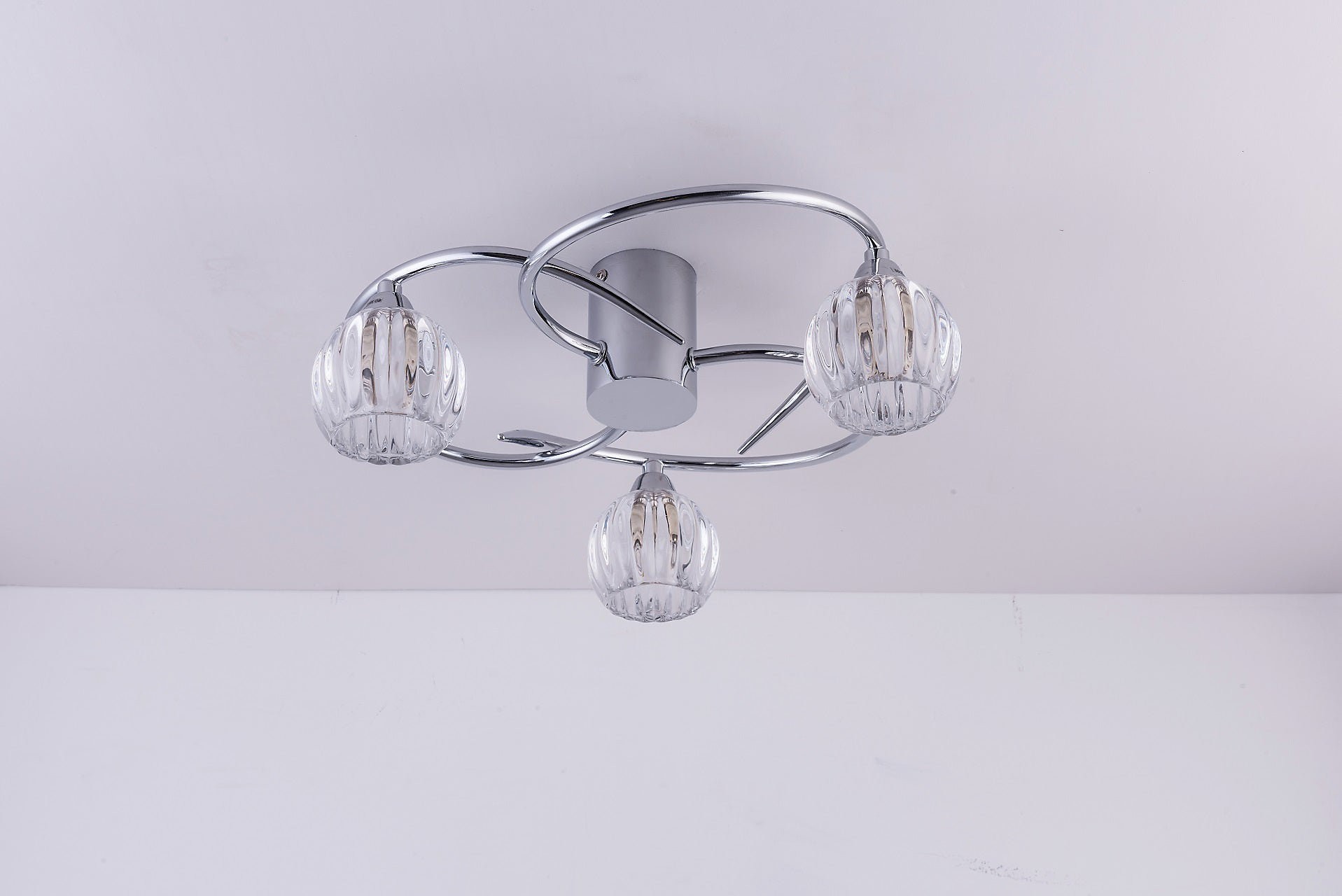 Wave refraction glass ceiling lamp