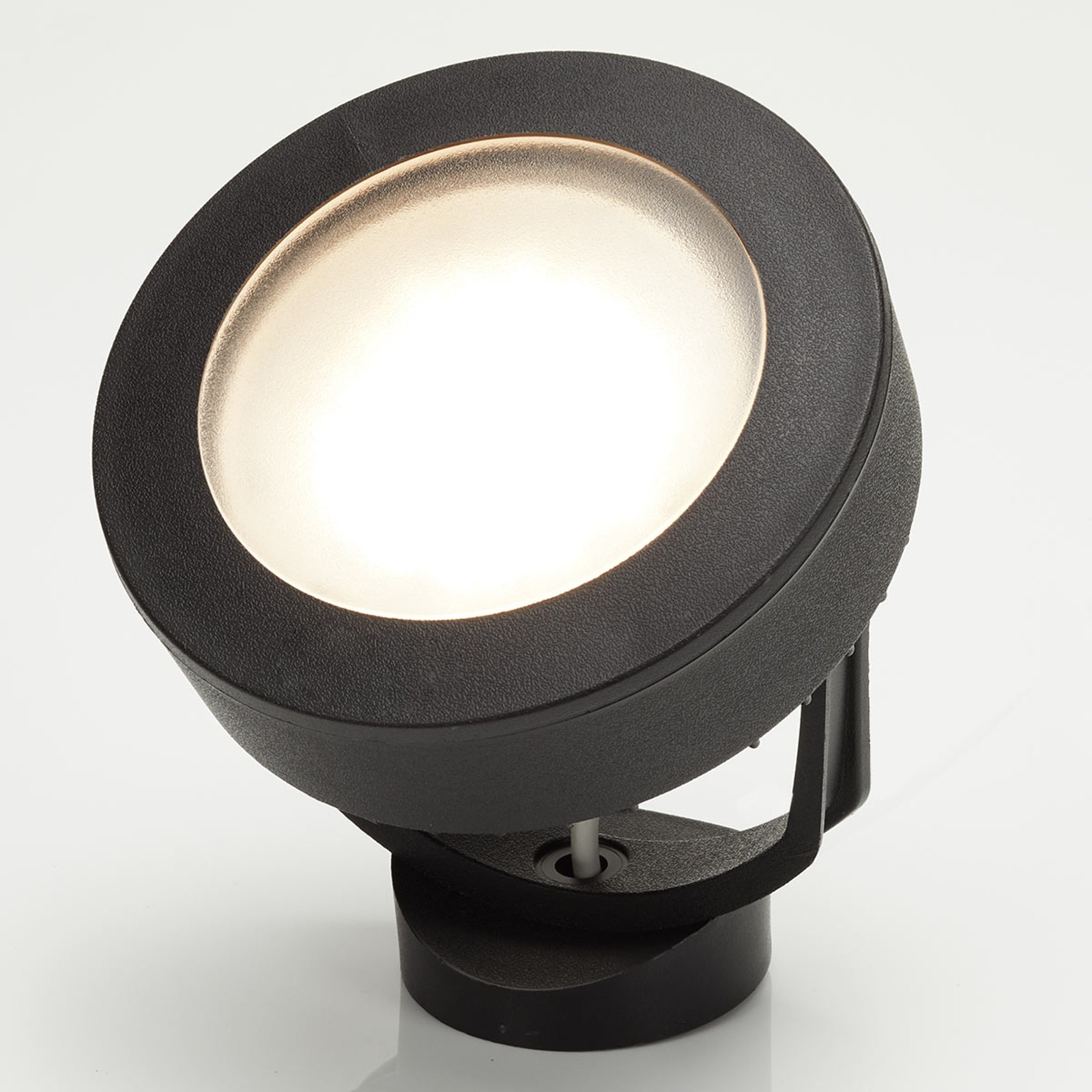 YD165-Surface mounted spotlight round black 1 bulb 10W CCT