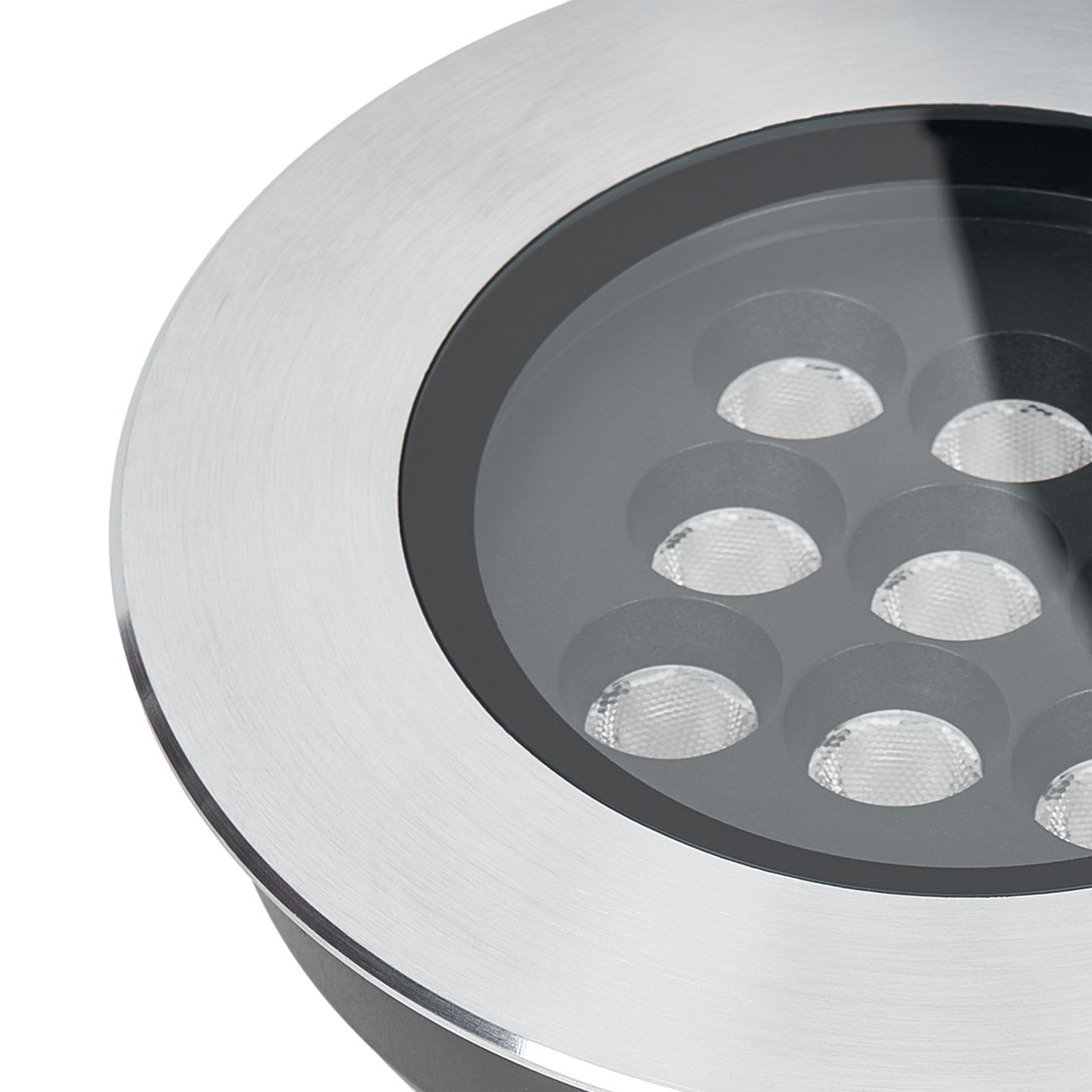 YD176-Round LED recessed floor lamp made of stainless steel and aluminium