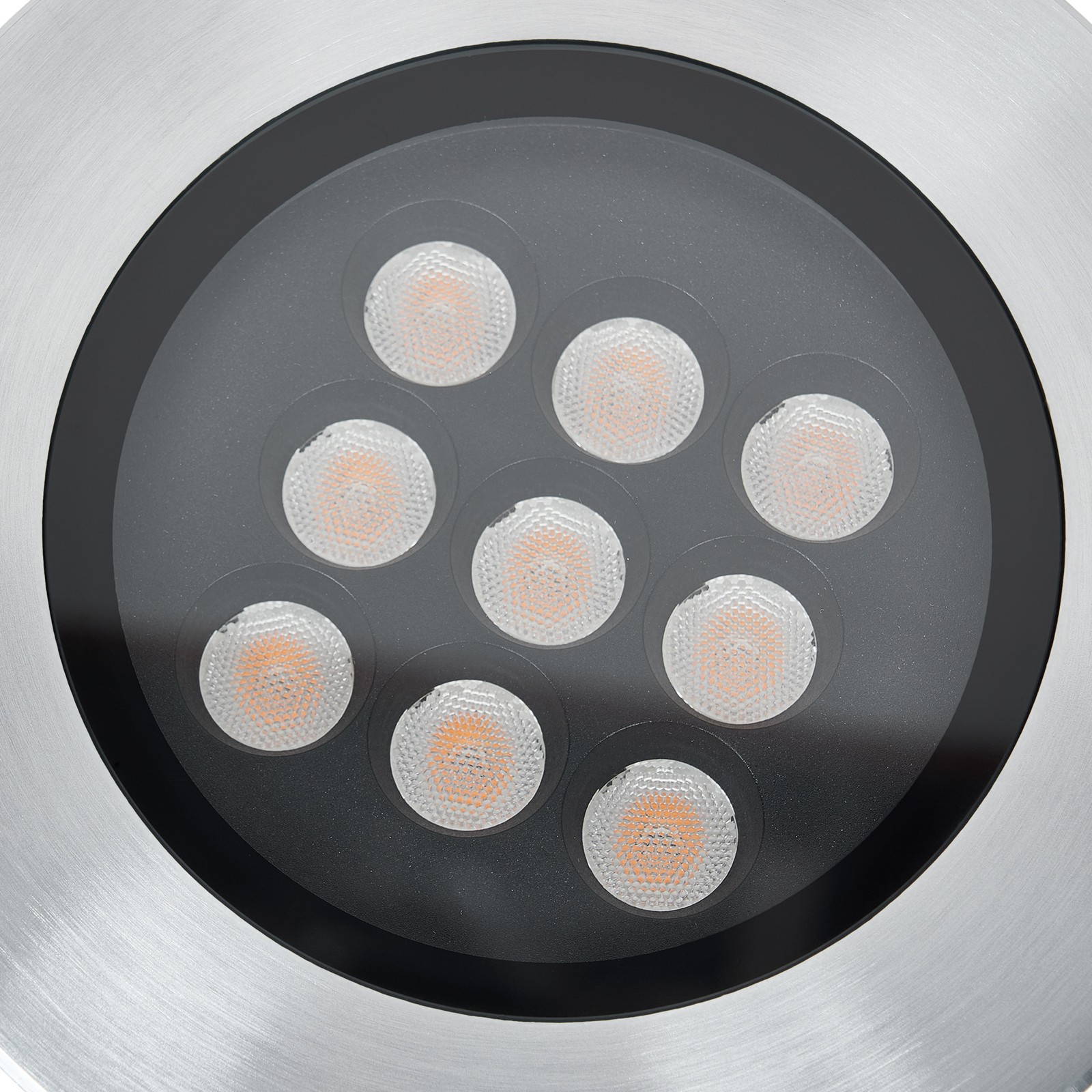 YD176-Round LED recessed floor lamp made of stainless steel and aluminium