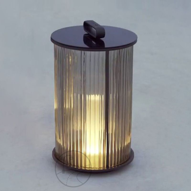 YD52-Solar powered modern metal cylindrical outdoor waterproof light