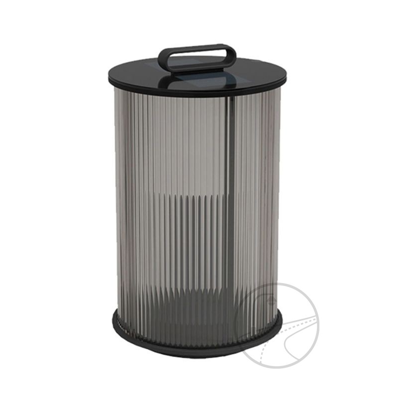 YD52-Solar powered modern metal cylindrical outdoor waterproof light