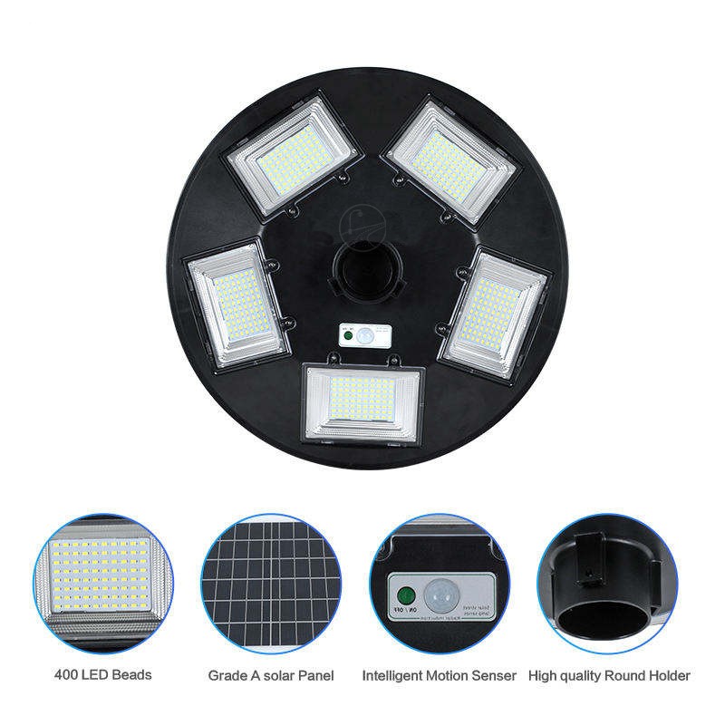 YD33-outdoor ip65 waterproof 300w 500w solar garden light led with sensor