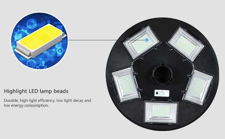 YD33-outdoor ip65 waterproof 300w 500w solar garden light led with sensor