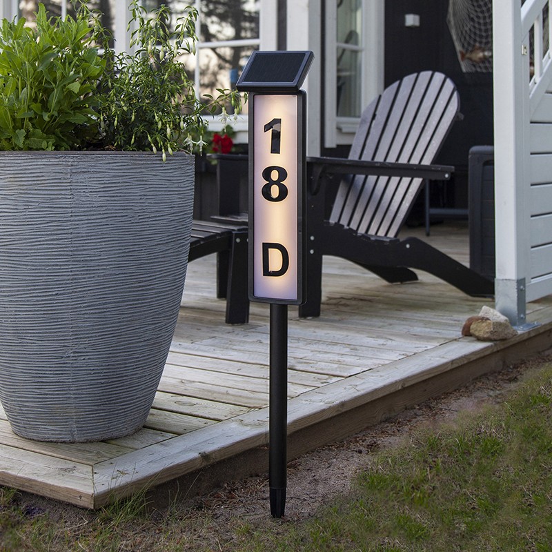 YD55-Outdoor waterproof LED solar street light with house number display