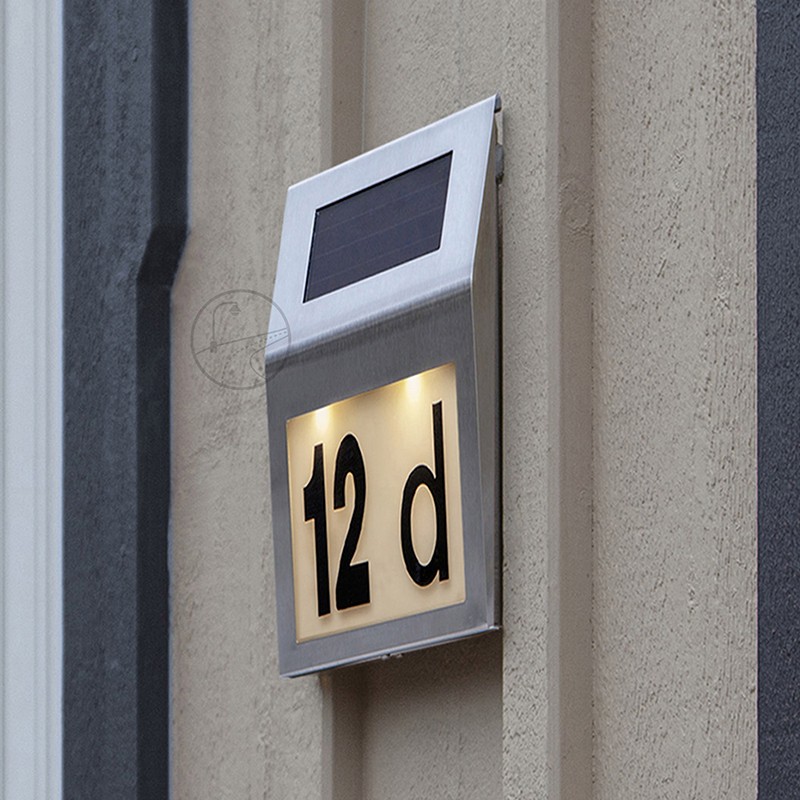 YD23-Waterproof outdoor LED solar house number light