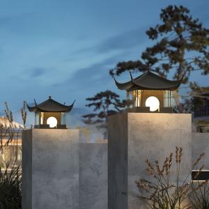 YD109-Outdoor waterproof retro garden pillar lamp