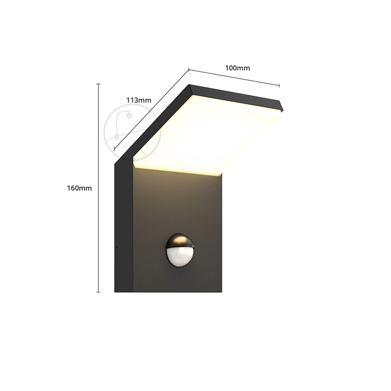 YD22-Solar outdoor round folding sensor wall light