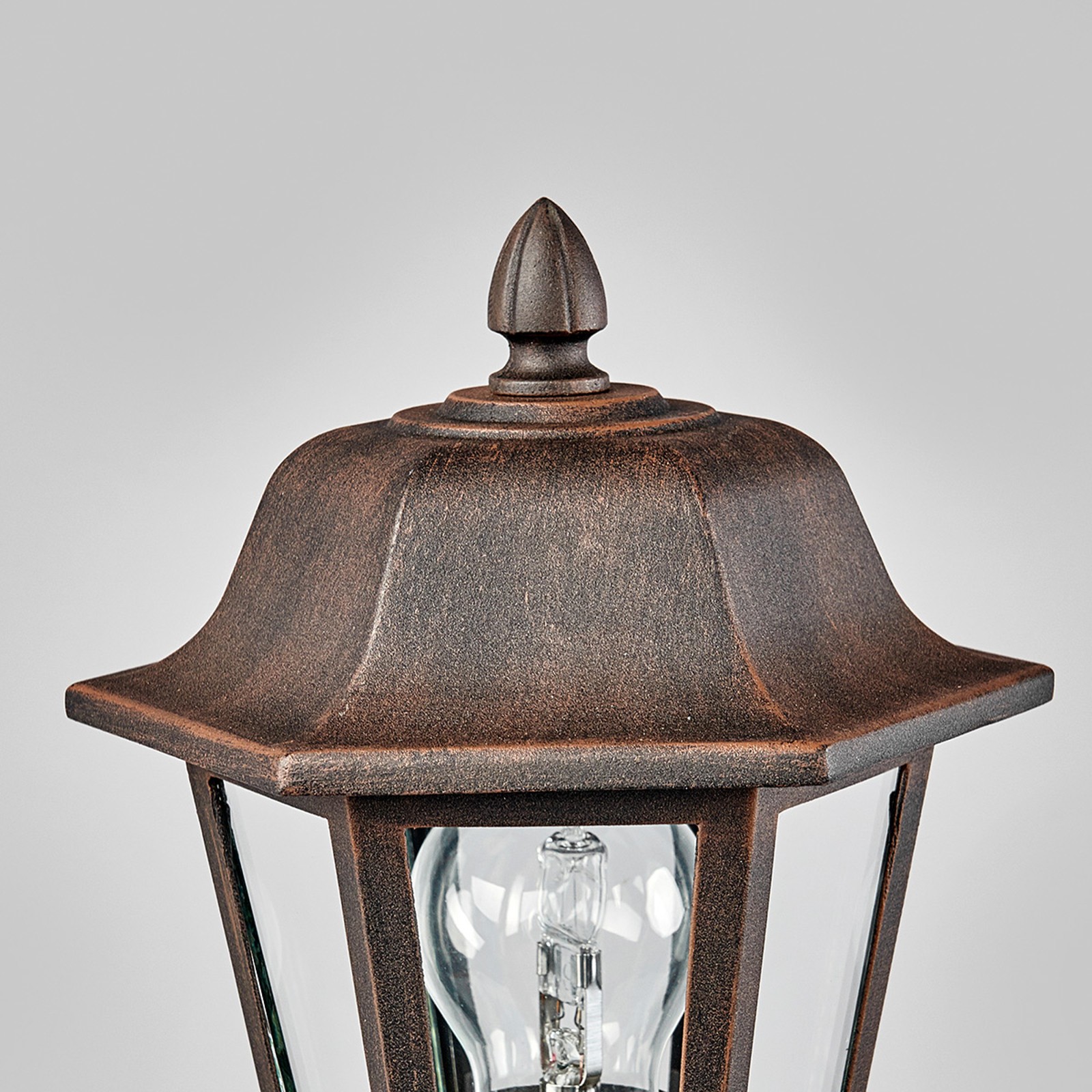 YD44-Solar lantern shaped laminated post light for outdoor garden