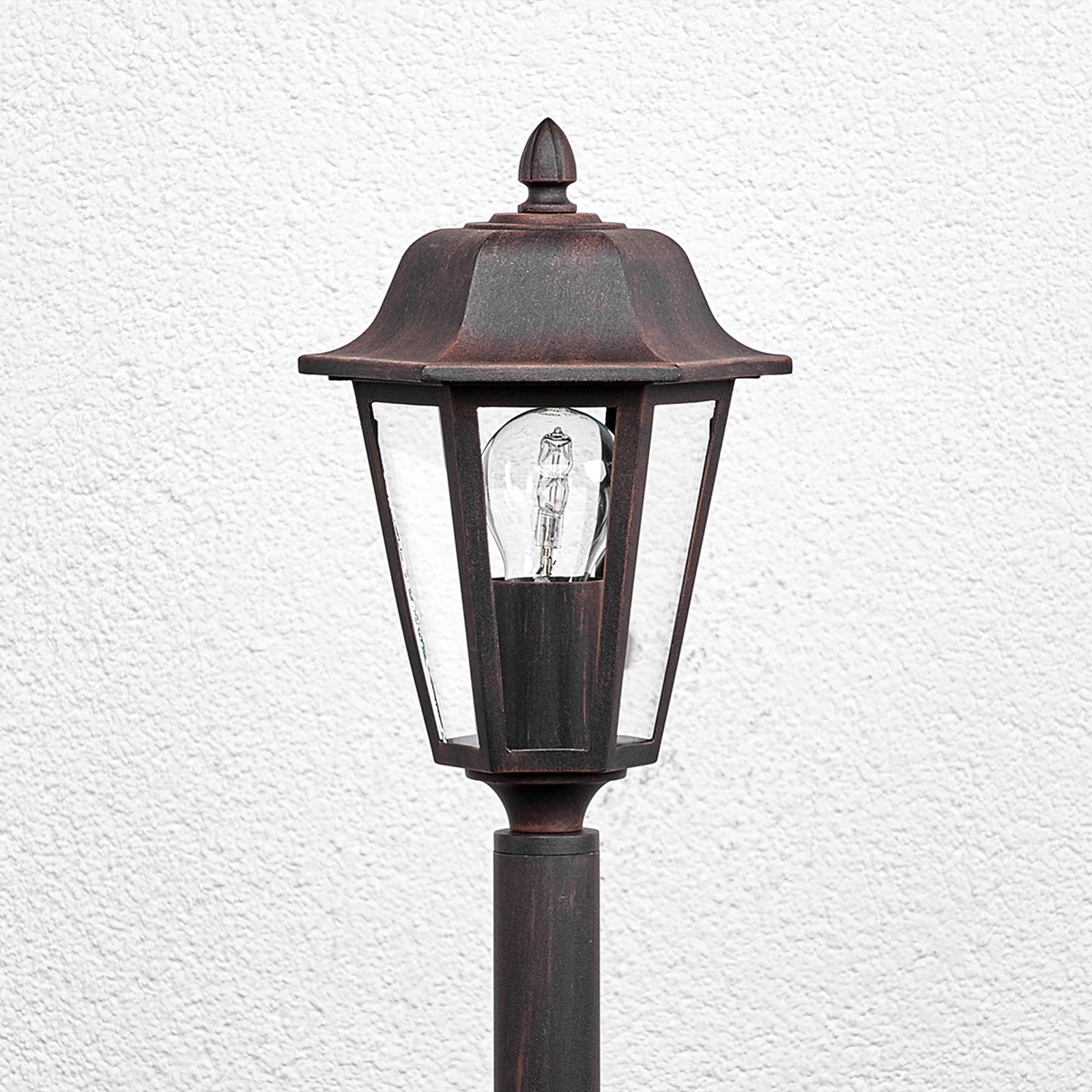 YD44-Solar lantern shaped laminated post light for outdoor garden