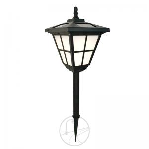 YD50-Outdoor black trapezoidal solar floor lamp retro garden lamp