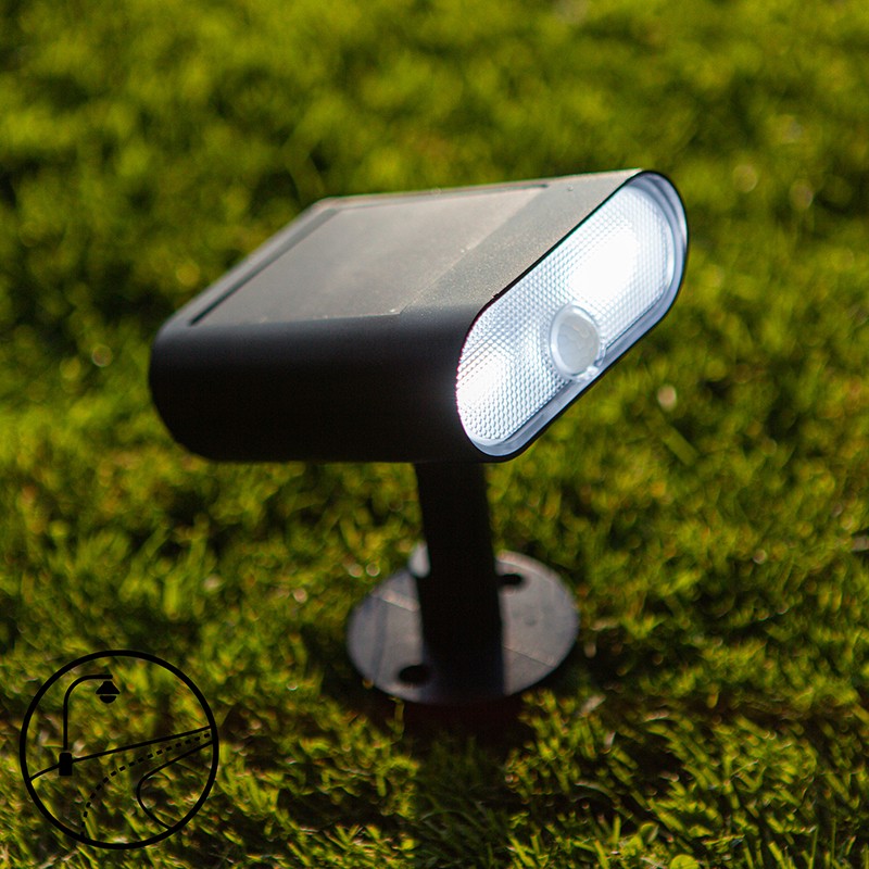 YD-2 LED solar wall lights and garden spotlights