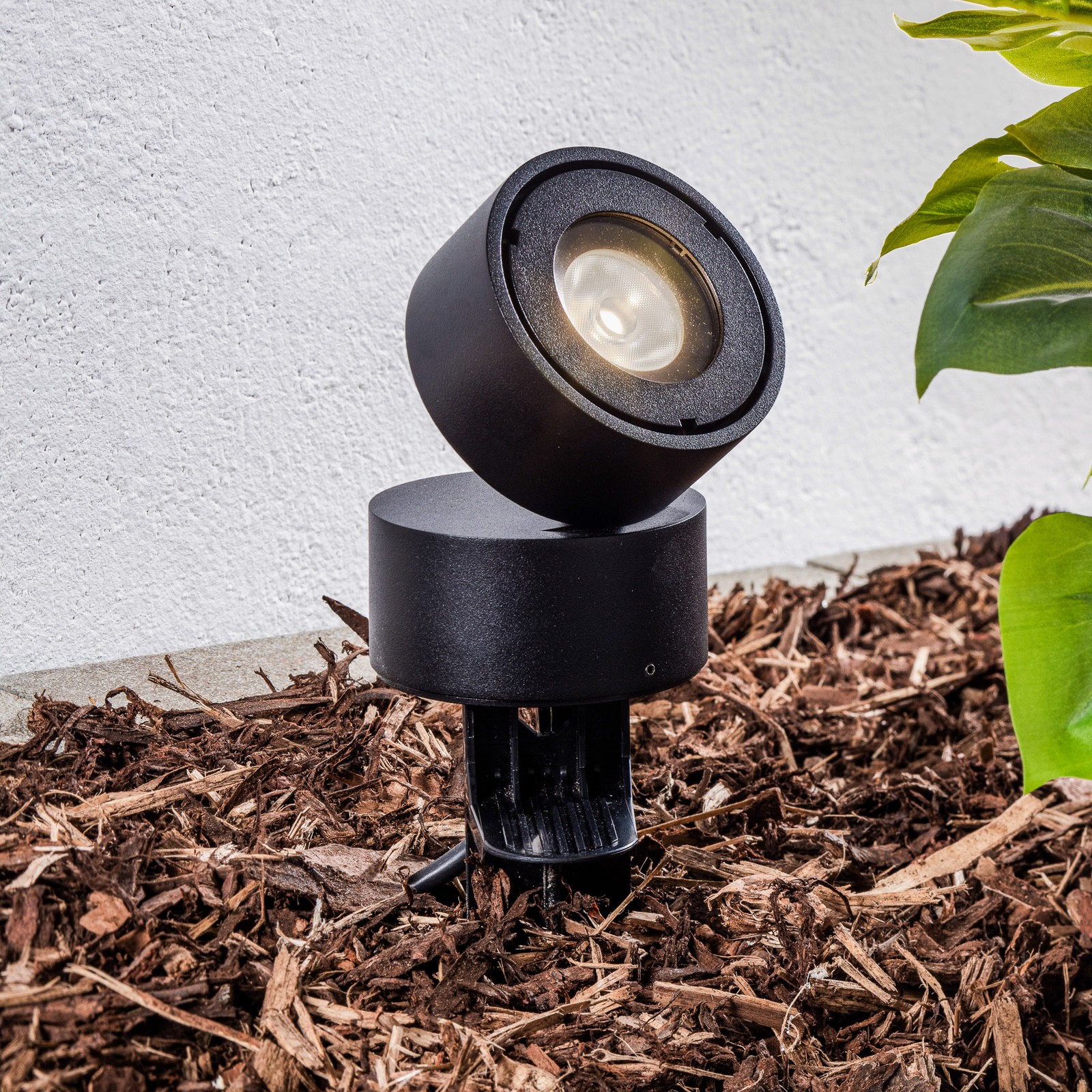 YD171-Cylindrical LED ground spike spotlight made of black aluminum